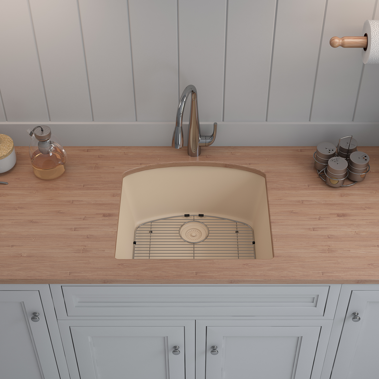 Lexicon Platinum 2321D Quartz Composite Sink Indy Stone Gallery